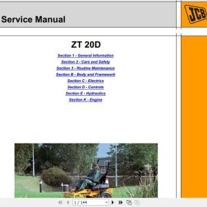 JCB Groundcare ZT 20D Mower Service Manual 1