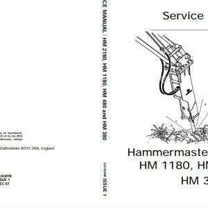 JCB Hammermaster HM 2180 HM 1180 HM 480 and HM 380 Attachments Service Manual 1