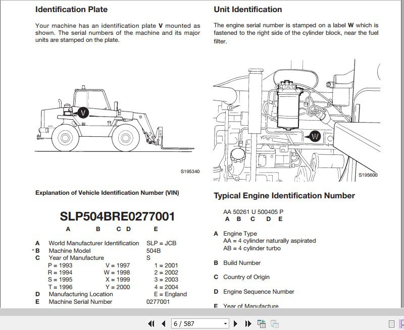 JCB Liftall Loadall 504B 526 Perkins Tier 2 Service Manual 3