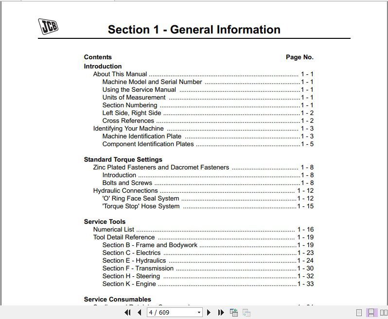 JCB Liftall Loadall 526 526S 528 70 528S Service Manual 2