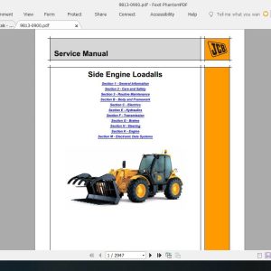 JCB Liftall Loadall 526 5653170 550 80 Service Manual 1