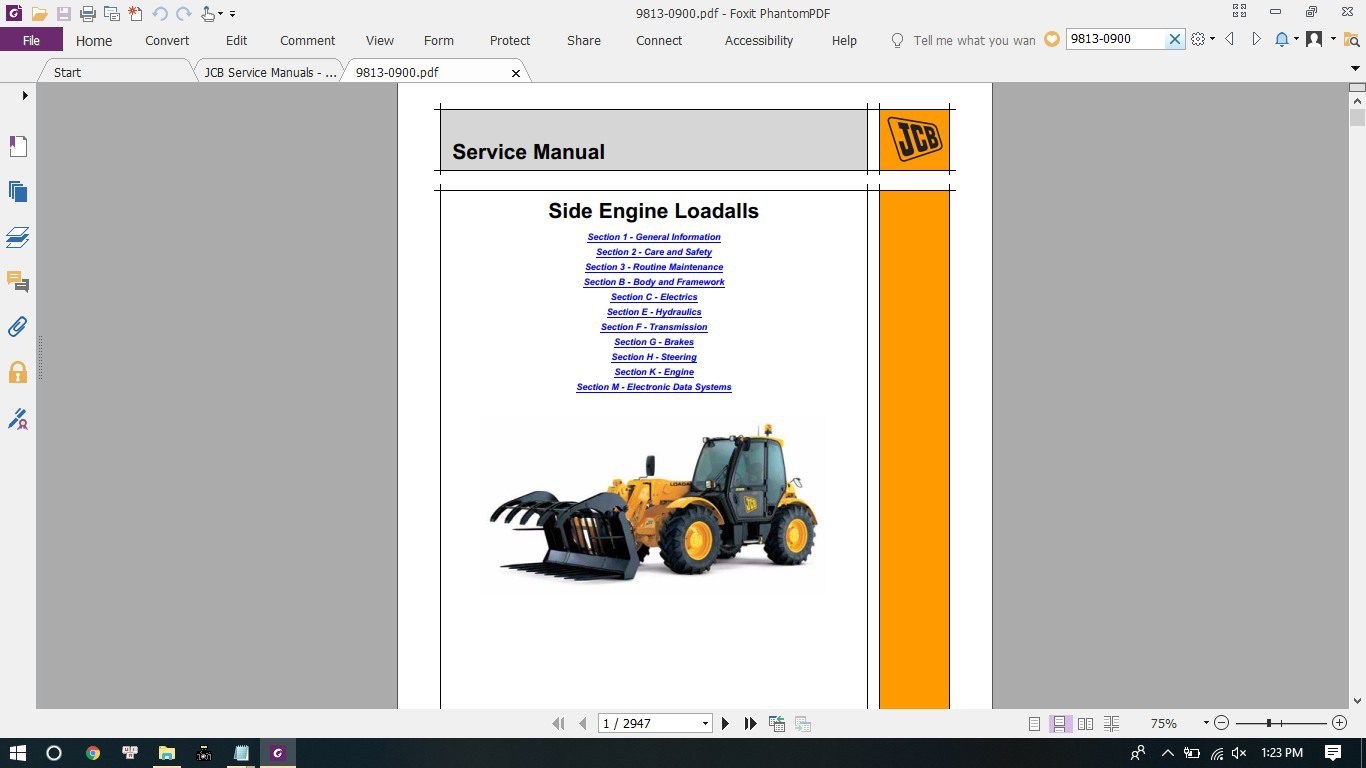 JCB Liftall Loadall 526 5653170 550 80 Service Manual 1