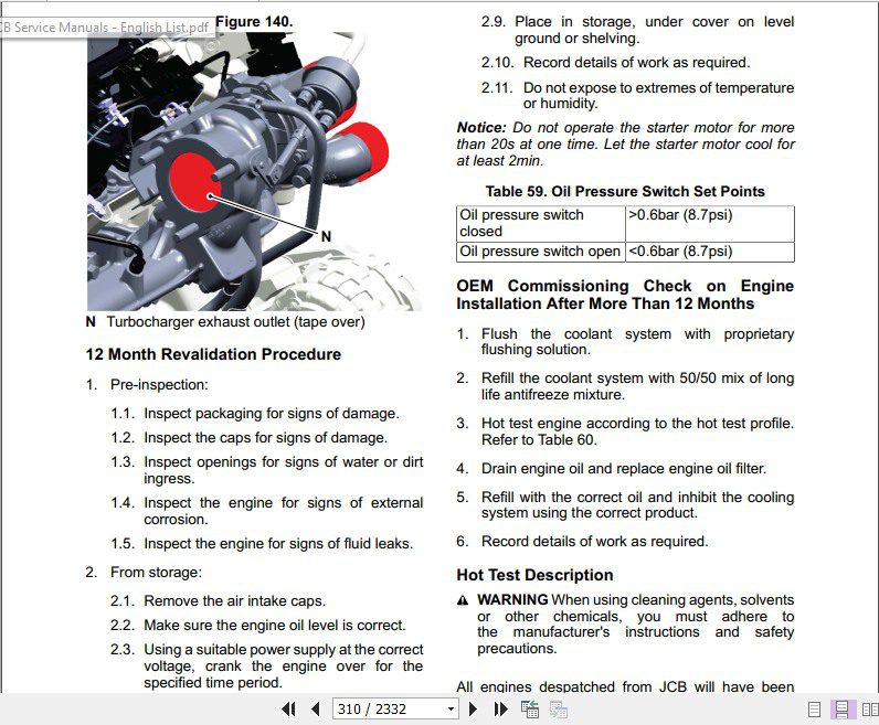 JCB Liftall Loadall 531 70 535 9 541 70 T4 55kw 430 Dieselmax Engine Fl Service Manual 2