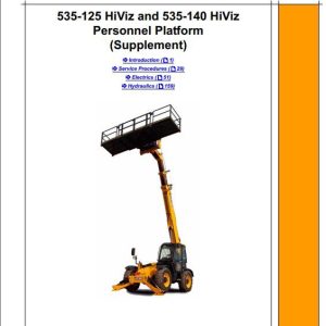 JCB Liftall Loadall 535 125 Hiviz 535 140 Hiviz Personnel Platform Supplement Service Manual 1