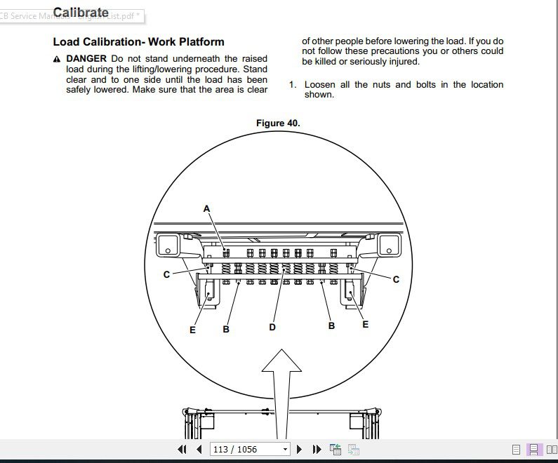 JCB Liftall Loadall 535 V125 540 V140 Work Platform Supplement Service Manual 2