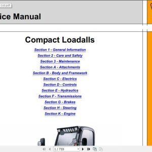 JCB Liftall Loadall Compact 515 40520 40524 50527 55 Service Manual 1