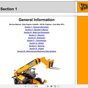 JCB Liftall Loadall LK1 Side Eng Loadall SH SL Engines Service Manual 1