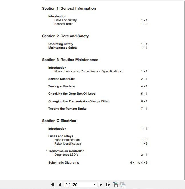 JCB Liftall Loadall Supplement 532 120H 537 135H Service Manual 2