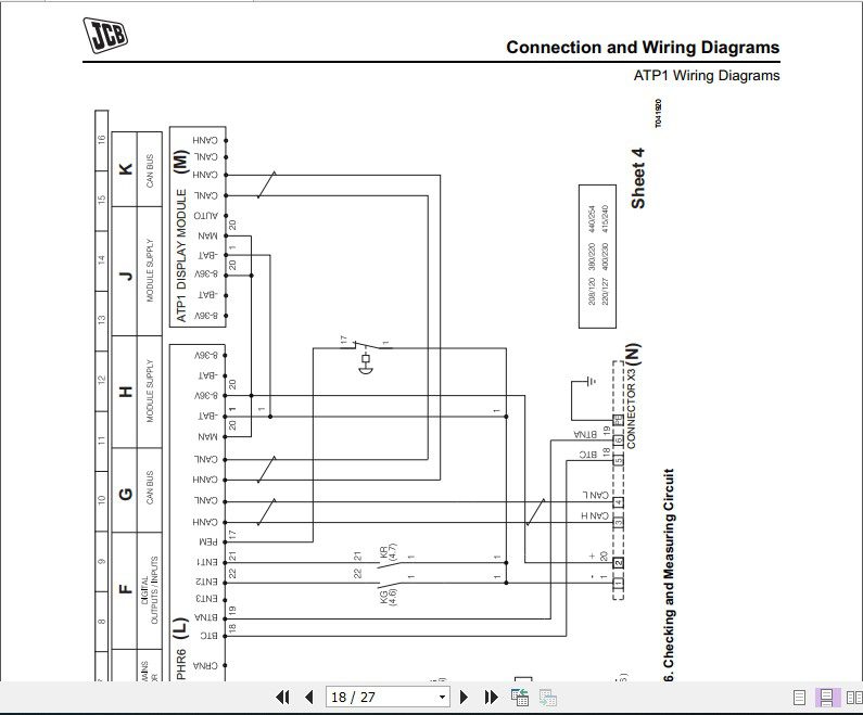JCB Mobile Platform G8QX G13QX G17QX G20RX G22QX G30RX G330X G40RX G45QX Wiring Diagram 4