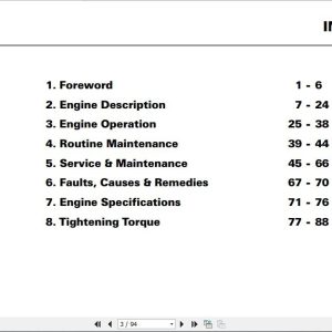 JCB Mobile Platform Kirloskar Water Cooled BSIII Series Engines Operator Maintenance Manual 2