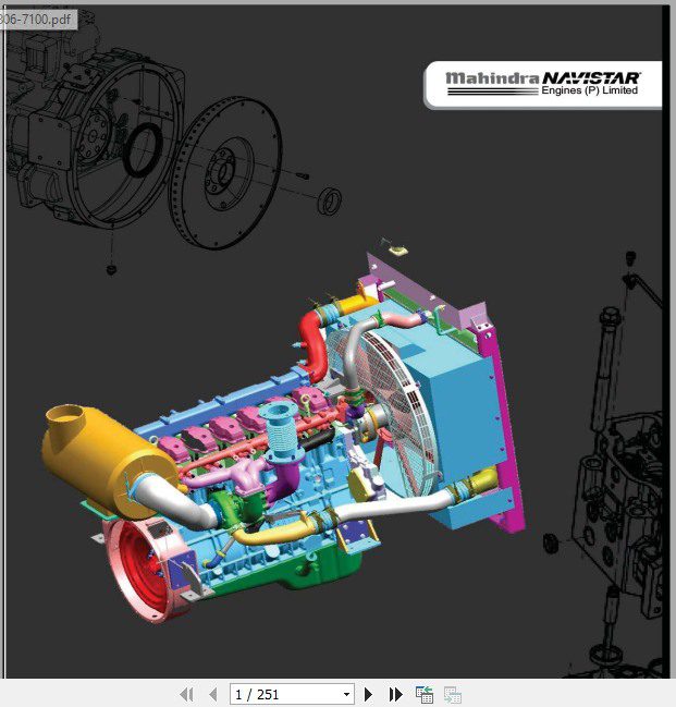 JCB Mobile Platform Mahindra Navistar Acteon 6 12 Mechanical Engine Workshop Manual 1