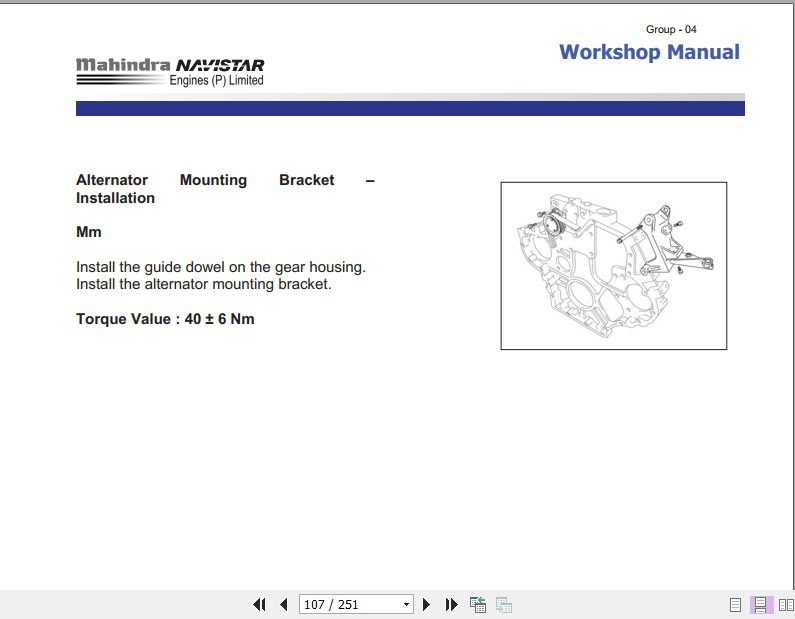 JCB Mobile Platform Mahindra Navistar Acteon 6 12 Mechanical Engine Workshop Manual 3