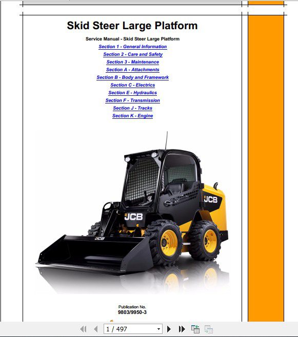 JCB Mobile Platform Skid Steer Small Platform Tier 3 Sevice Manual 1