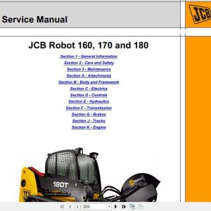 JCB Mobile Platform SkidSteer Loader 160 160 HF 170 170 HF 180 HF 108T Series II Sevice Manual 1
