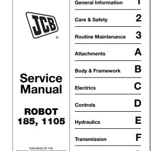 JCB Mobile Platform SkidSteer Robot 185 1105 Sevice Manual 1