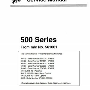 JCB Tele Truck 505 19 505 22 508 40 506B 506 36 510 40 Sevice Manual 1