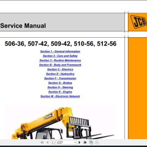 JCB Tele Truck 506 36 507 42 509 42 510 56 512 56 Tier 3 Sevice Manual 1