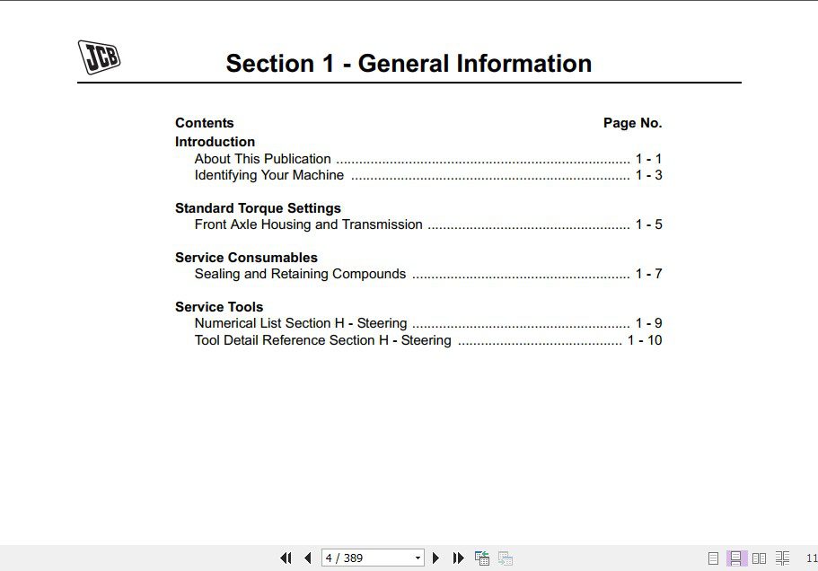 JCB Tractor 354 360 Sevice Manual 2