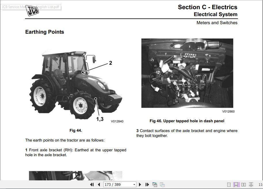 JCB Tractor 354 360 Sevice Manual 4