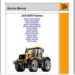 JCB Tractor 8250 Fastrac Sevice Manual 1