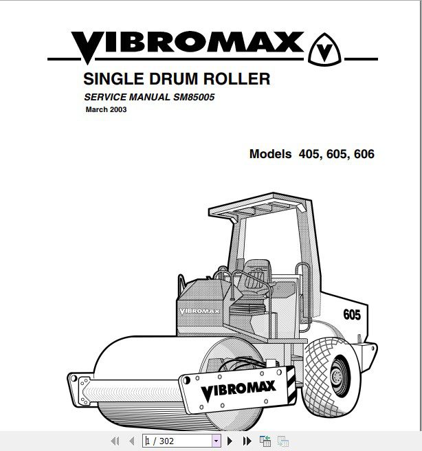 JCB Vibromax Roller 405605606 Sevice Manual 1 1