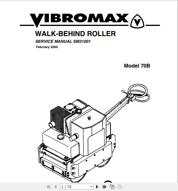 JCB Vibromax Roller 70B Sevice Manual 1