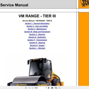 JCB Vibromax Roller VM Range Tier 3 Sevice Manual 1