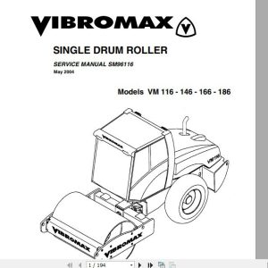 JCB Vibromax Roller VM116VM1461VM166VM186 Sevice Manual 1