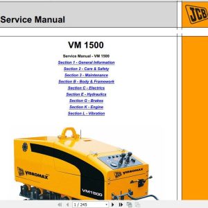JCB Vibromax Roller VM1500 Sevice Manual 1