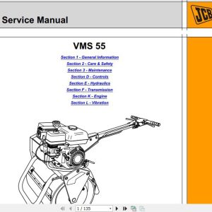 JCB Vibromax Roller VMS 55 Sevice Manual 1