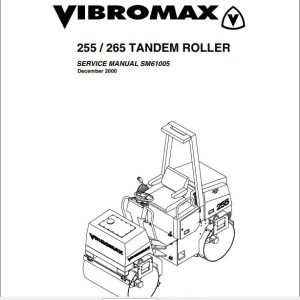 JCB Vibromax Roller VMT270 280 W255 W265 Sevice Manual 1