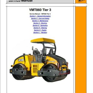 JCB Vibromax Roller VMT860 India Only Sevice Manual 1