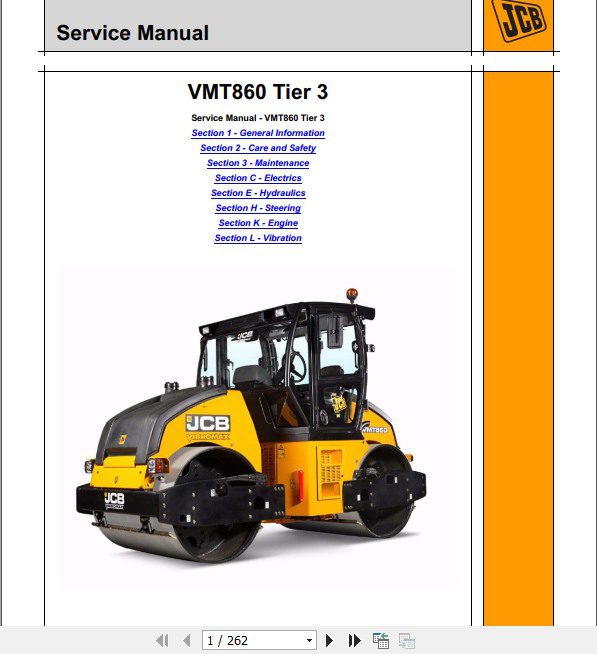 JCB Vibromax Roller VMT860 Sevice Manual 1