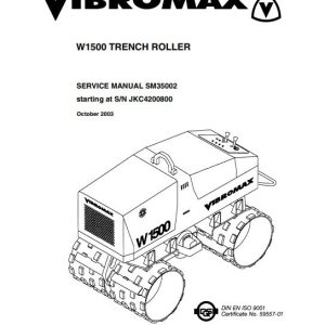 JCB Vibromax Roller W1500 S N JKC42000799 Sevice Manual 1
