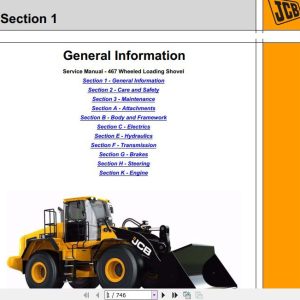 JCB Wheeled Loader 467 Sevice Manual 1