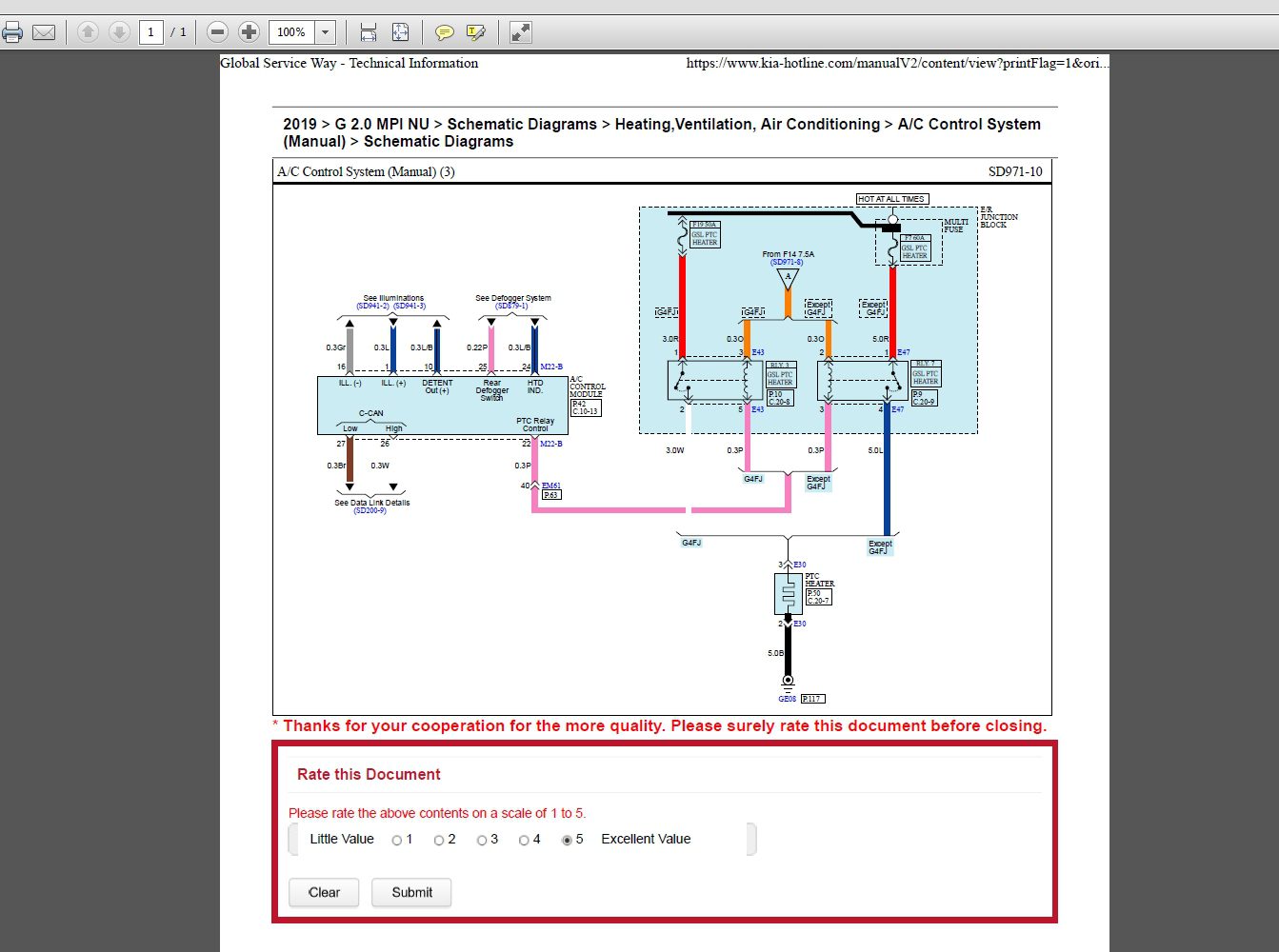 KIA Cerato 2019 G 2.0 MPI NU Schematic Diagrams 5