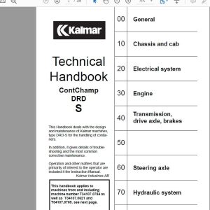 Kalmar ContChamp Onderhoud DRD GB DRD S Technical Handbook 1
