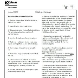 Kalmar DCD 200 300 Parts Manual 920936144 2
