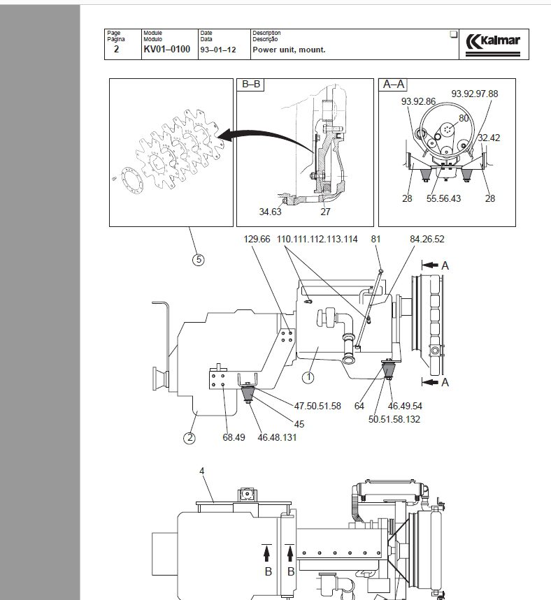 Kalmar DRS4527–S5 Spare Part List 45436 3 1