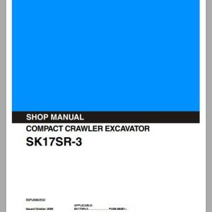 Kobelco Compact Crawler Excavator SK17SR 3 I Shop Manual 1
