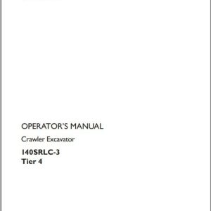 Kobelco Crawler Excavator 140SRLC 3 Tier 4 Operators Manual 1