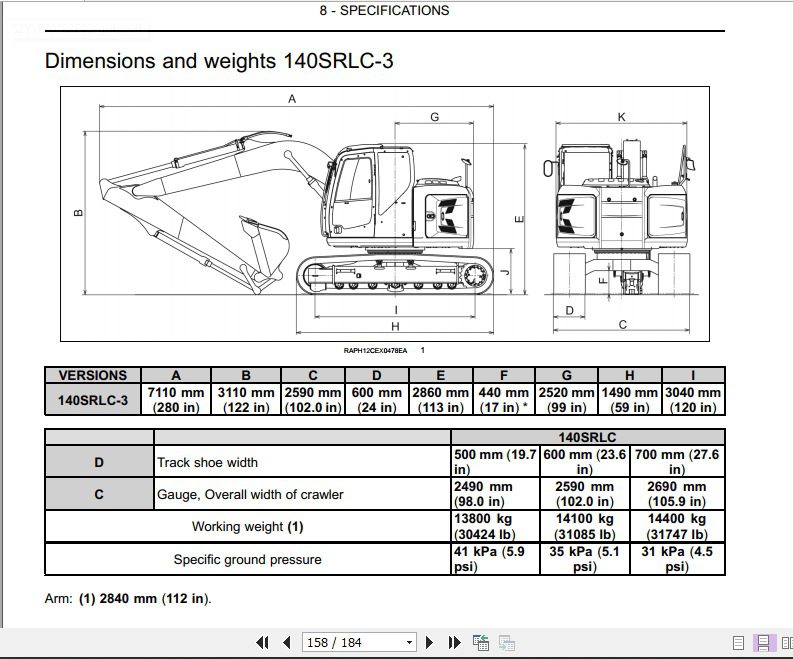 Kobelco Crawler Excavator 140SRLC 3 Tier 4 Operators Manual 3
