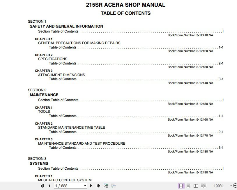 Kobelco Crawler Excavator 215SR Acera Tier 3 Shop Manual 2