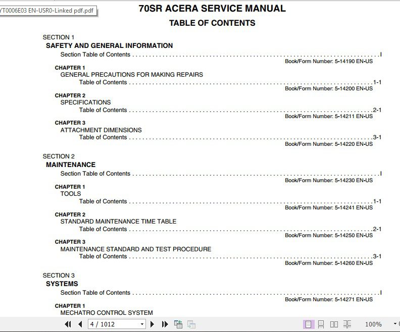Kobelco Crawler Excavator 70SR Acera Tier 4 Service Manual 2
