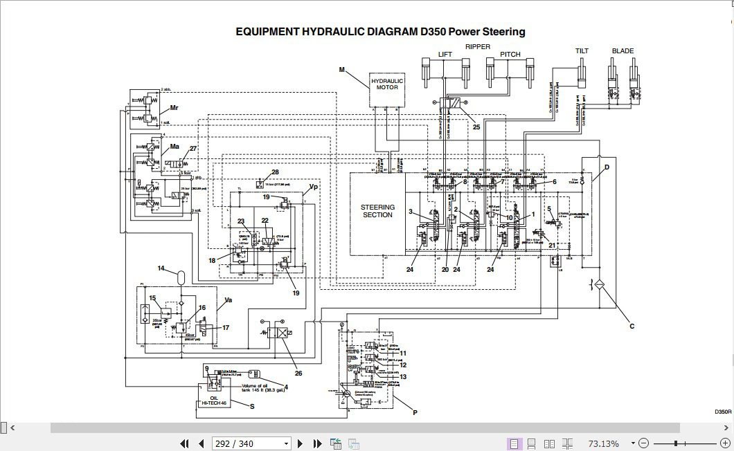 Kobelco Dozer D350 Power Steering Workshop Manual 4