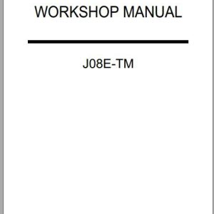Kobelco Engine Hino Diesel J08E TM Workshop Manual 1
