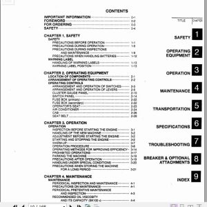 Kobelco Excavator SK100 SK100L Operators Manual 2