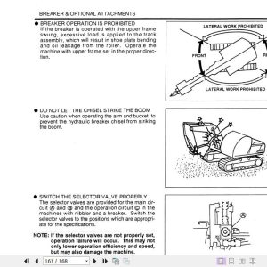 Kobelco Excavator SK100 SK100L Operators Manual 4