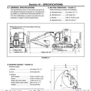 Kobelco Excavator SK115SRDZ 1E Operators Manual 3
