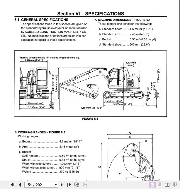 Kobelco Excavator SK115SRDZ 1E Operators Manual 3